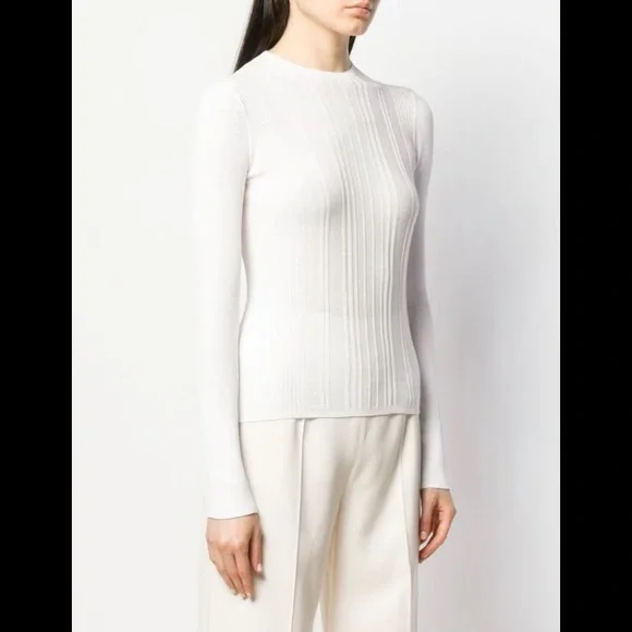 VINCE variegated rib knit long sleeve top NWT - Picture 4 of 14